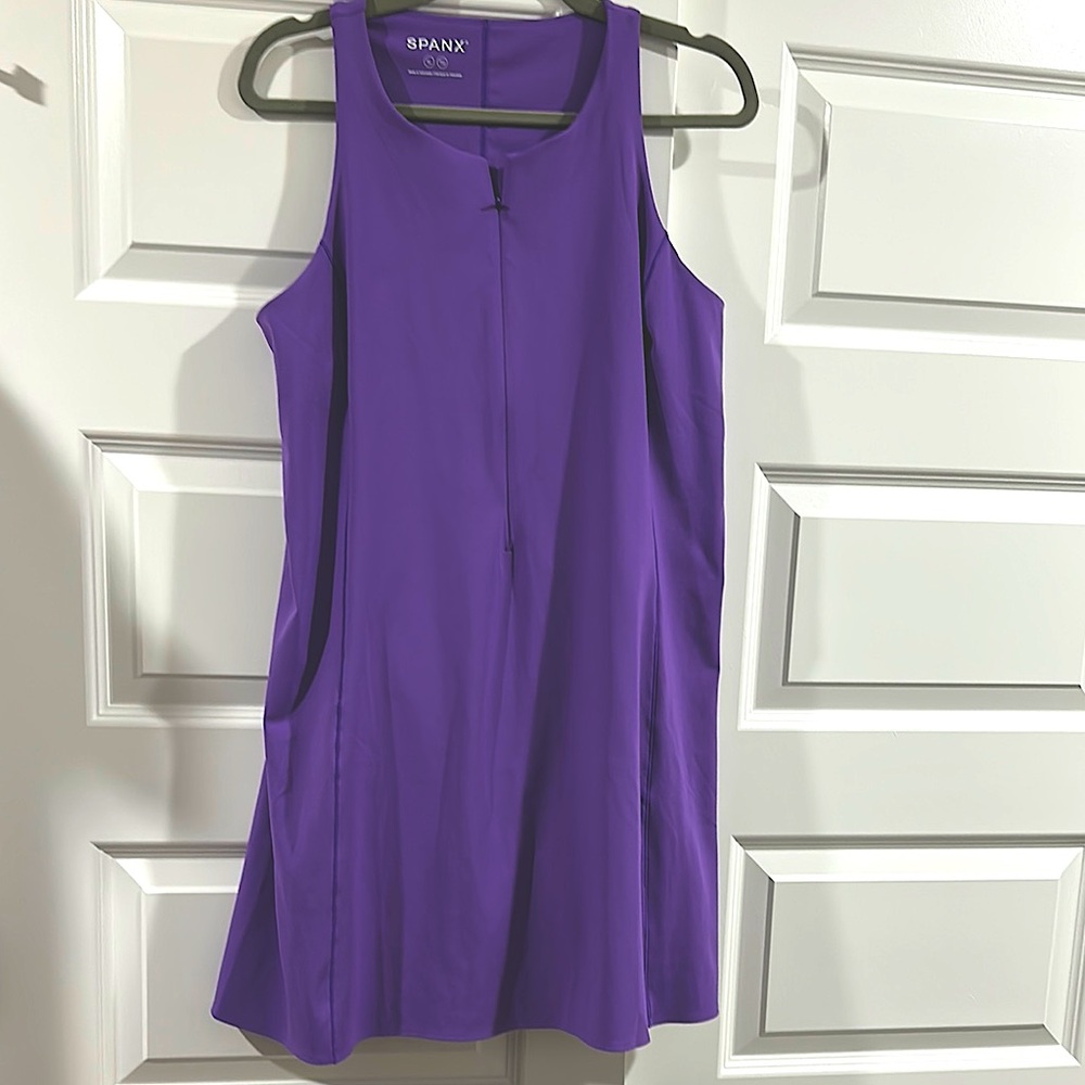 SPANX Purple Sleeveless Tank dress with shorts underneath